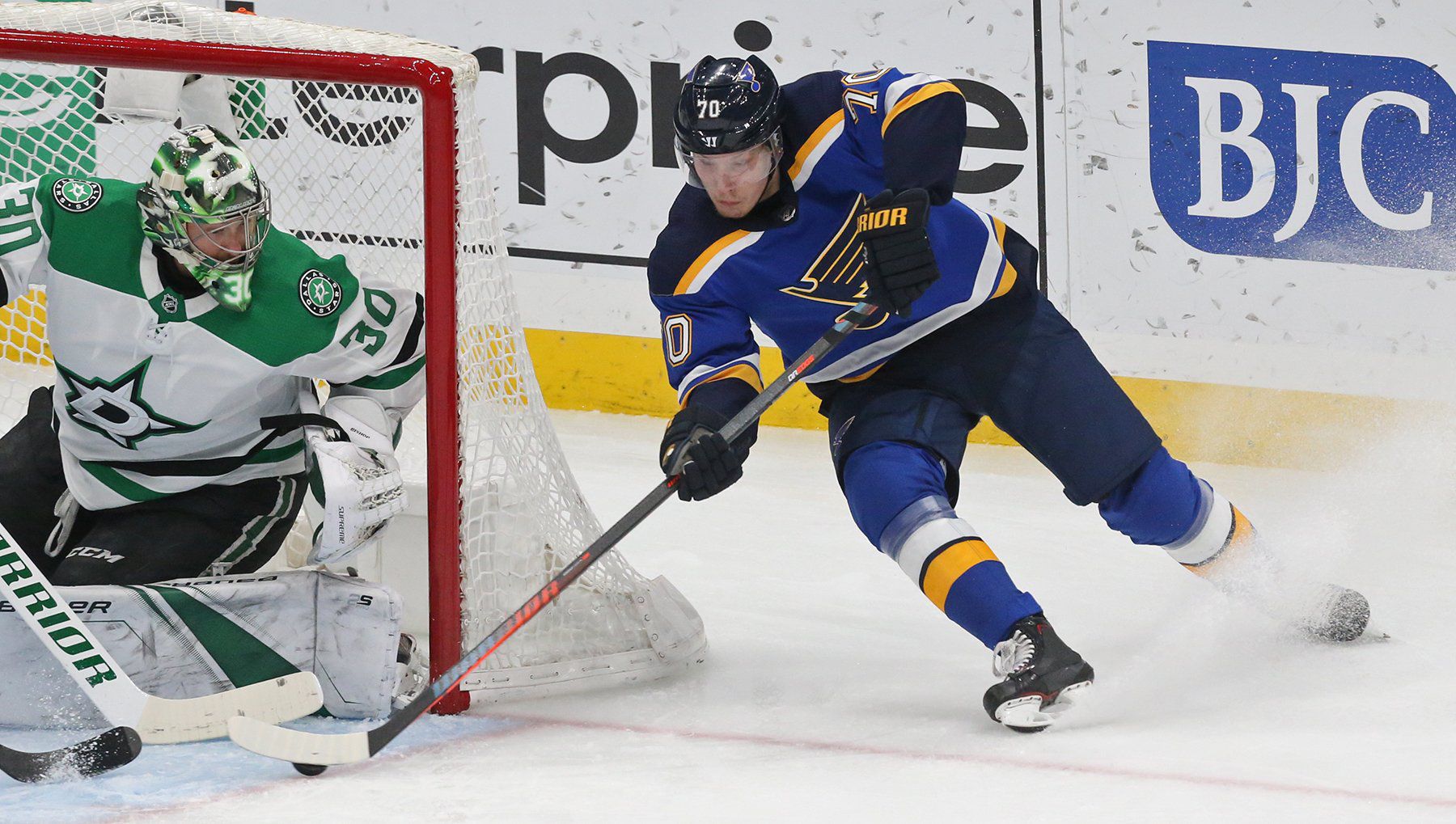 The Blues take on the Stars at Enterprise Center